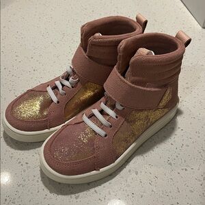 Freshly Picked Pink and Gold Kids Brooklyn High Top (never worn)